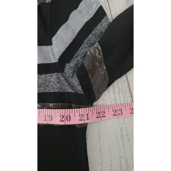 Retrofit XL Henley Shirt Black Gray Long Sleeve Sheer Pullover Button Down - Picture 3 of 7